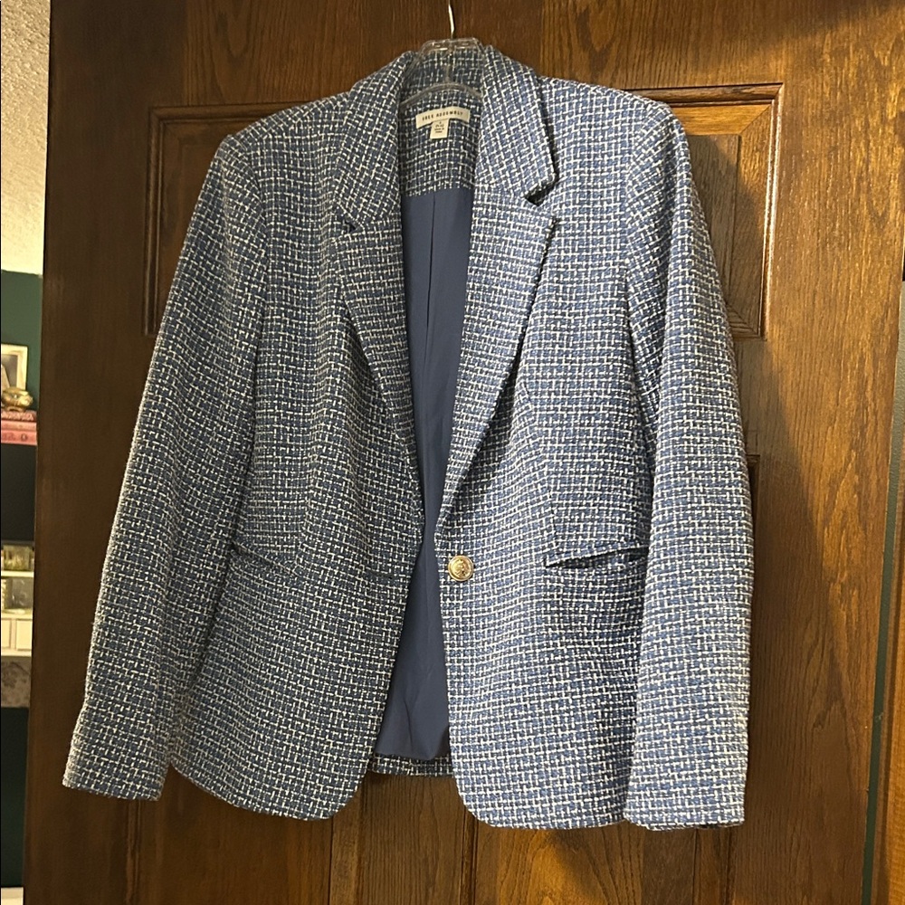Classic Blue Tweed Blazer